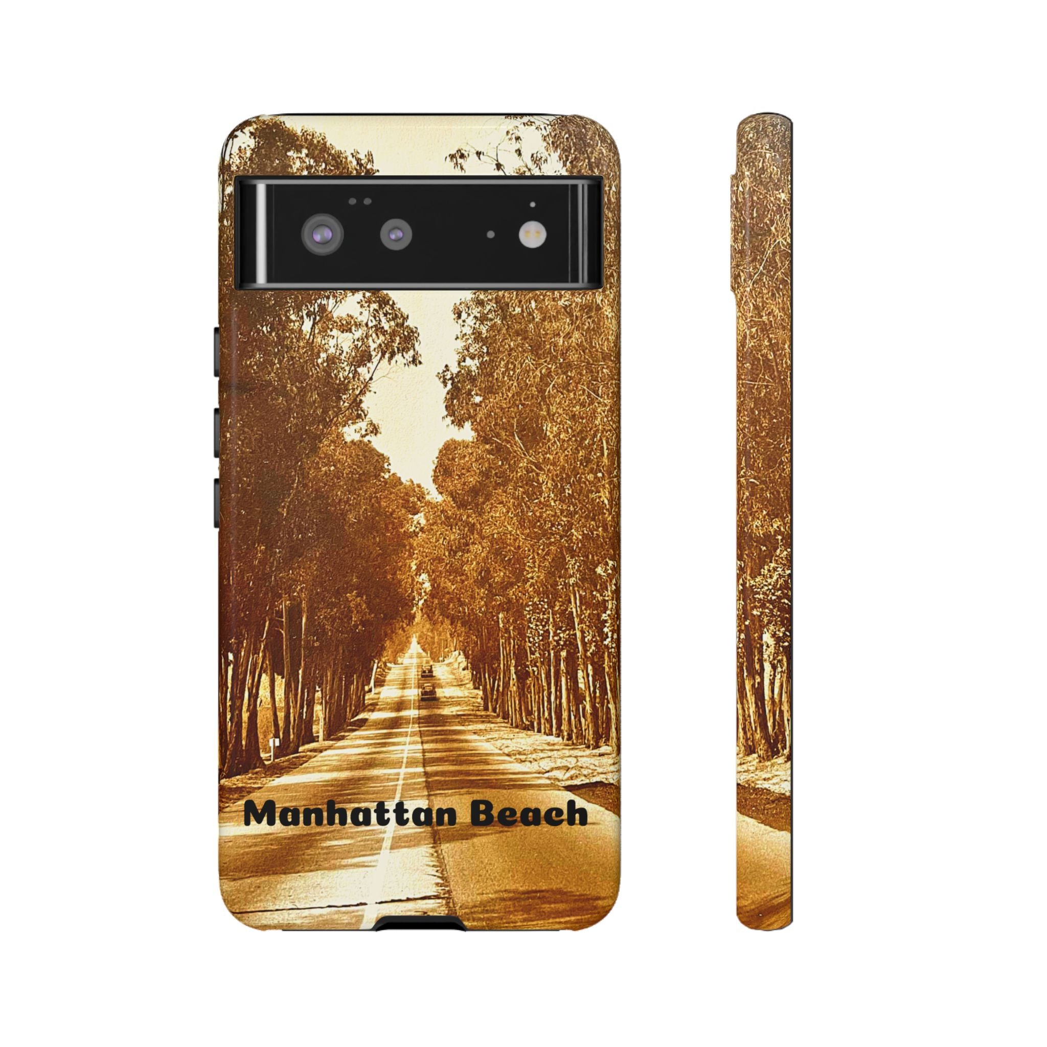 Phone Cases Manhattan Beach Rosecrans Ave Early 60's Tough Cases 90266 California, iPhone Samsung Google Pixel Protective Cover, Vintage