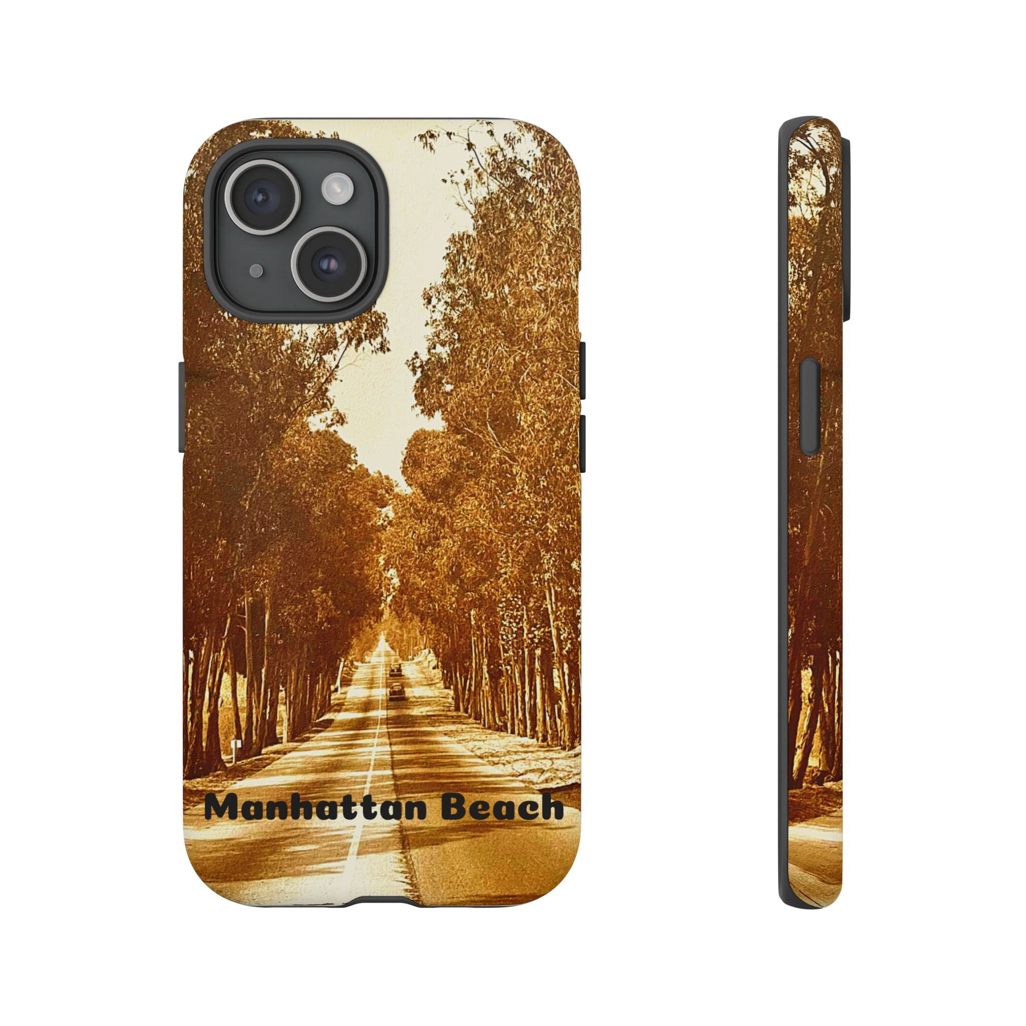 Phone Cases Manhattan Beach Rosecrans Ave Early 60's Tough Cases 90266 California, iPhone Samsung Google Pixel Protective Cover, Vintage