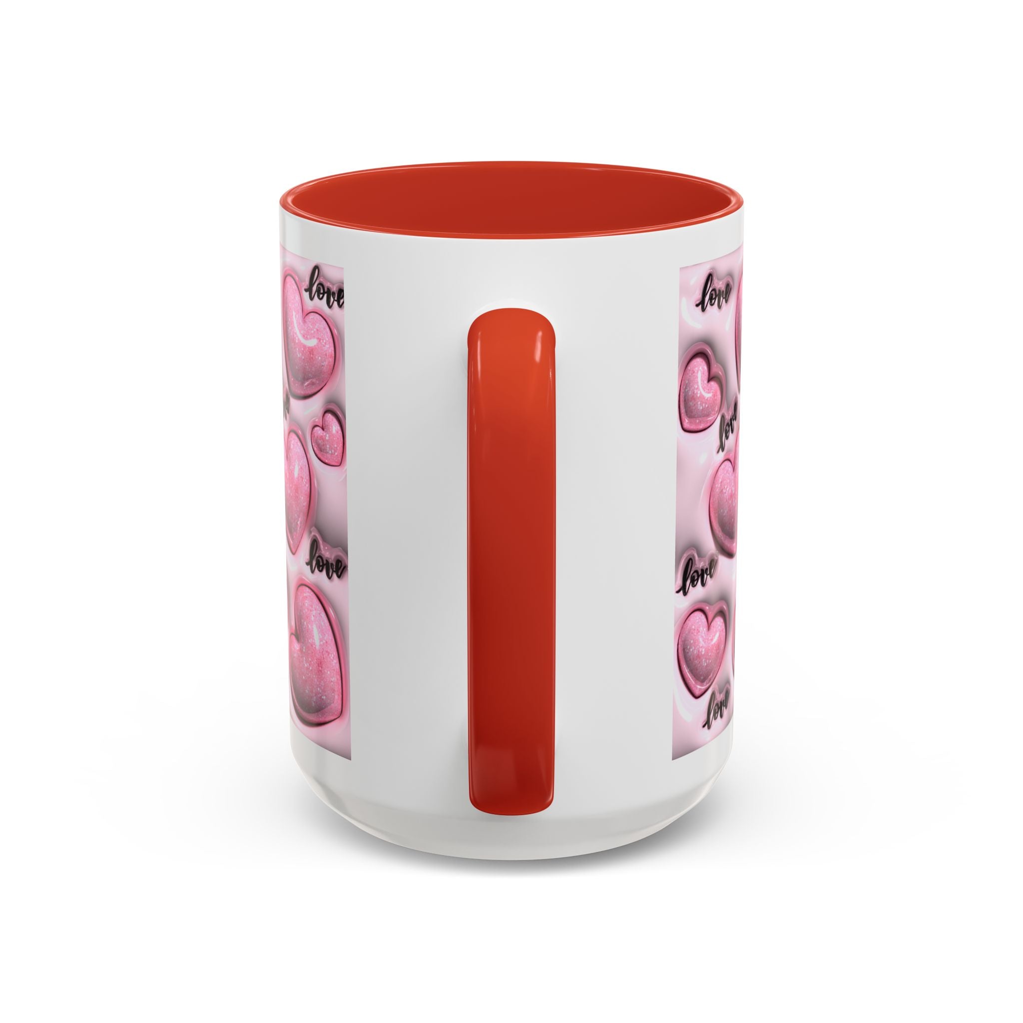Pink Heart Pattern love Mug | Accent Coffee Mug 11oz 15oz