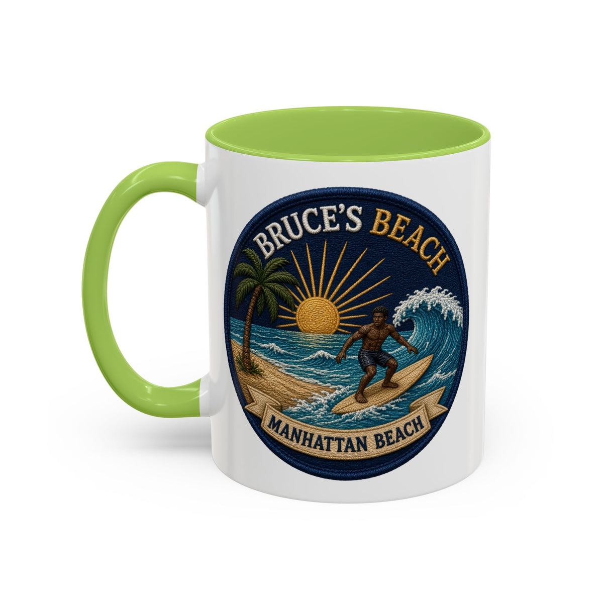 Bruce's Beach Manhattan Beach Surf Mug – Accent Coffee Cup (11/15oz)