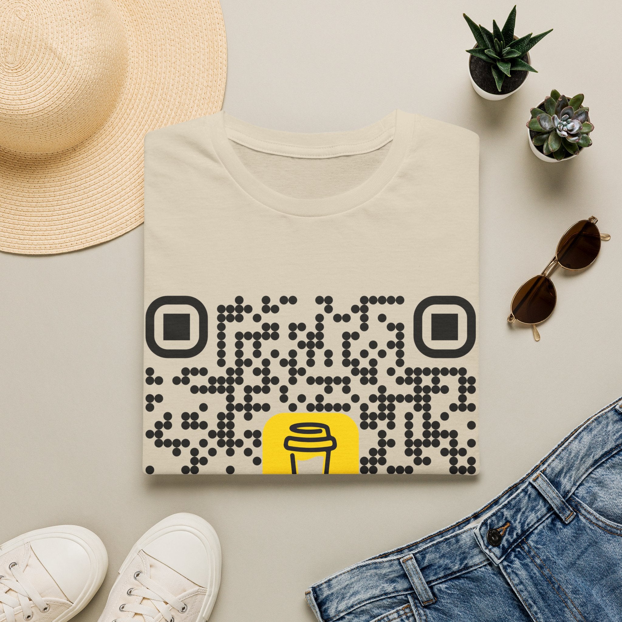QR Code Coffee Tee — Scan-to-Order Coffee Shop T-Shirt