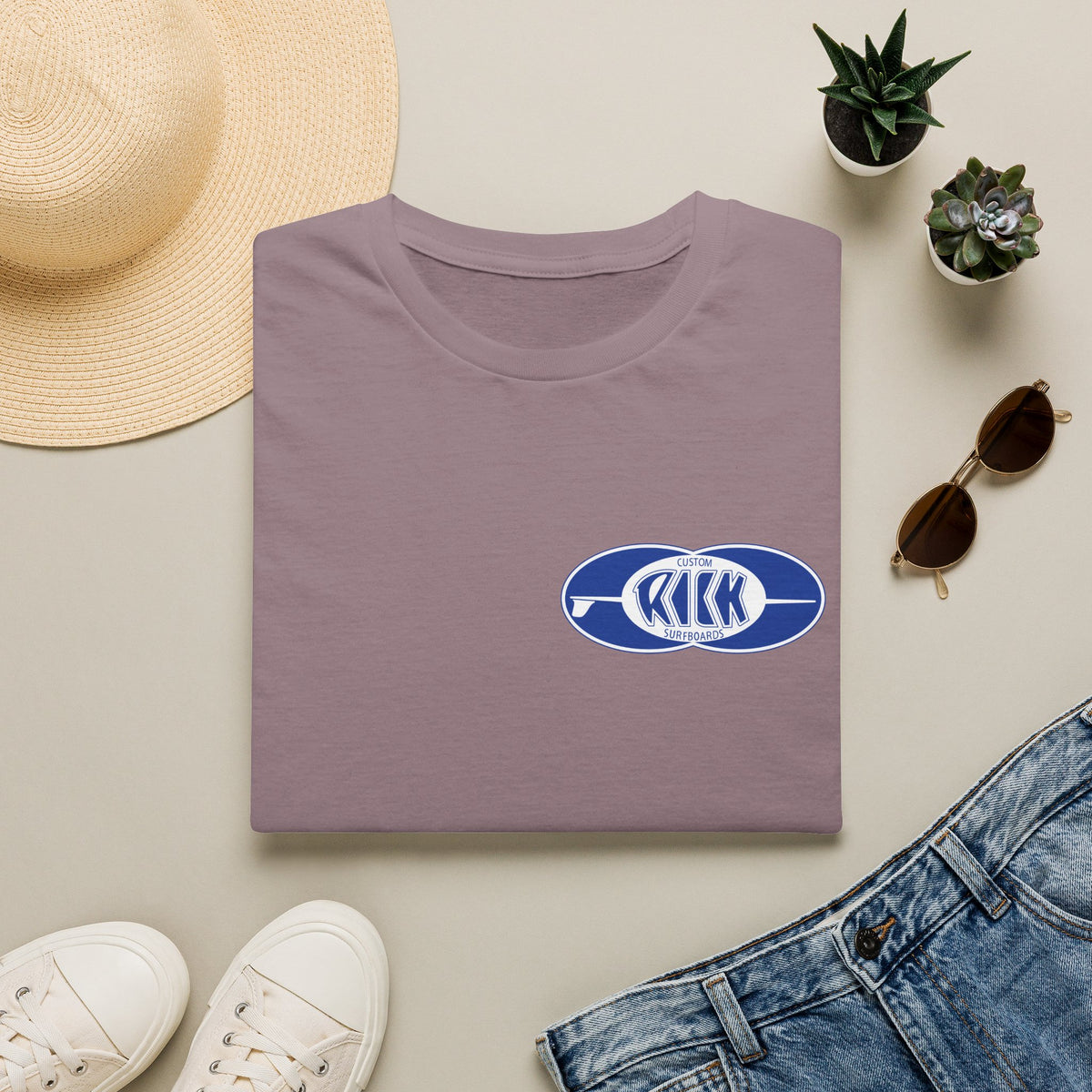 Rick Surfboards Unisex Softstyle T-Shirt Old School Hermosa Beach