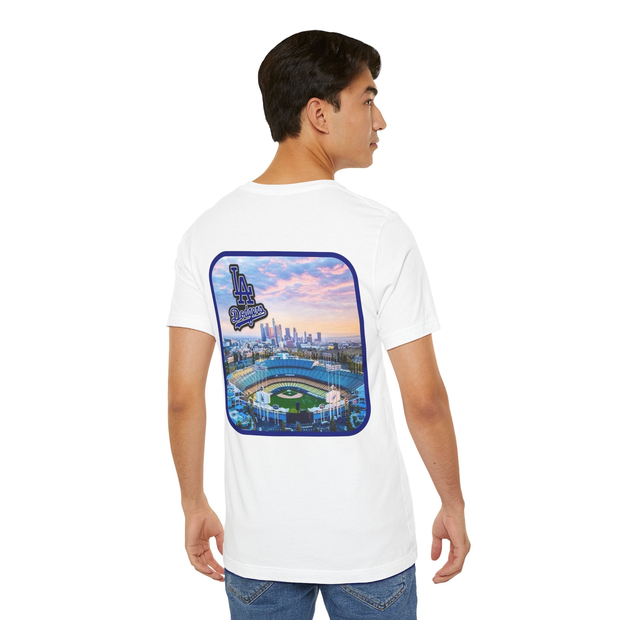 Los Angeles (Front and Back Printing) Mens Womans Jersey Short Sleeve Tee