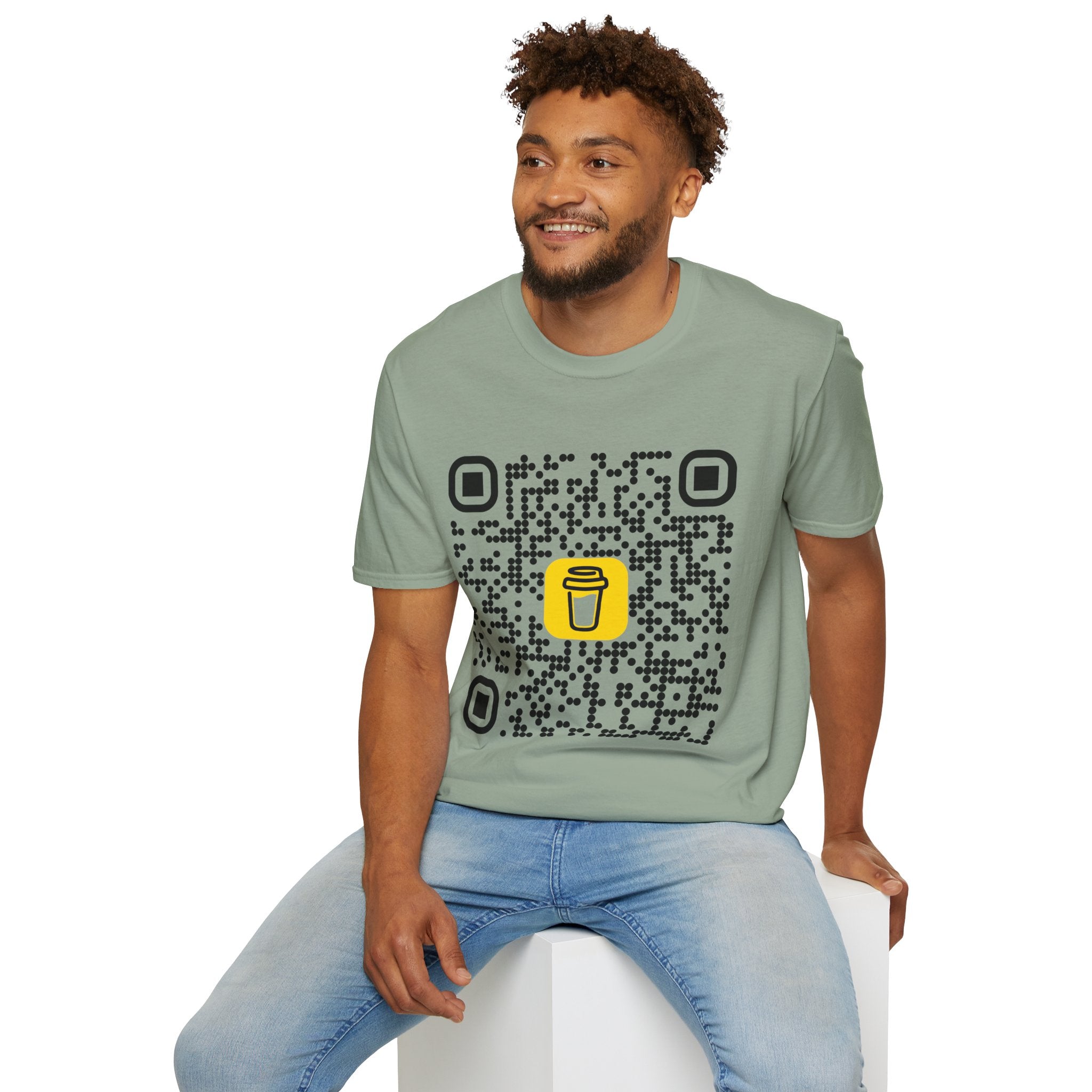 QR Code Coffee Tee — Scan-to-Order Coffee Shop T-Shirt