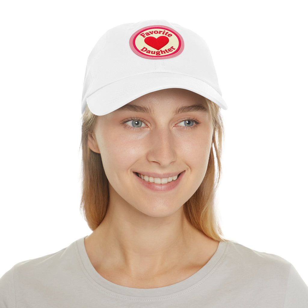 Mom and Daughter Hat — "Favorite Daughter" Leather Patch Cap