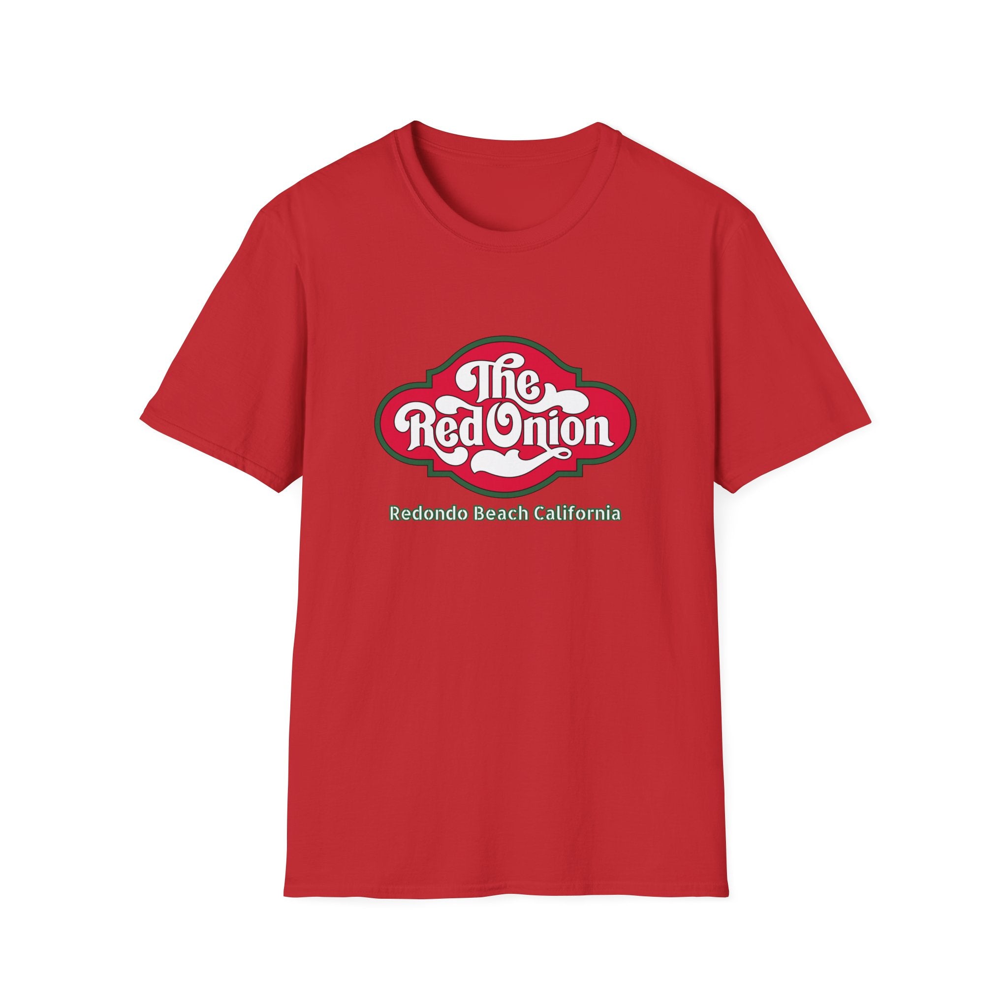 Red Onion Redondo Beach California  Restaurant  Retro Tee, Soft Cotton Shirt, Casual Vintage T-Shirt #OldSouthBay.com