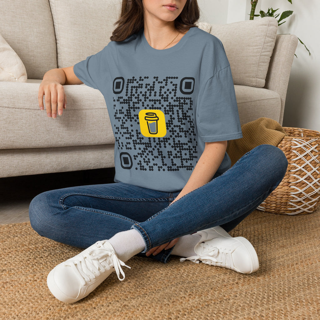 QR Code Coffee Tee — Scan-to-Order Coffee Shop T-Shirt