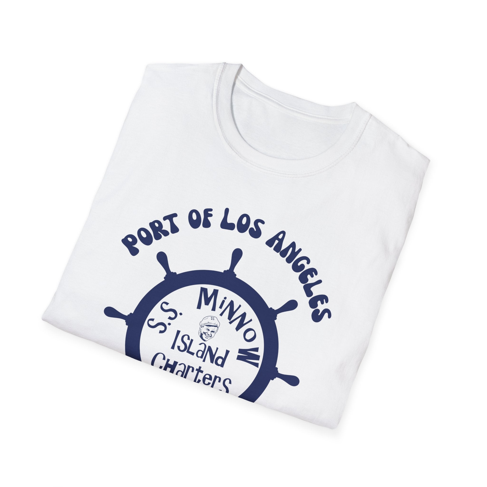 Port of Los Angeles Ship Wheel T-Shirt | SS Minnow Island Charters, 3 Hour Tours