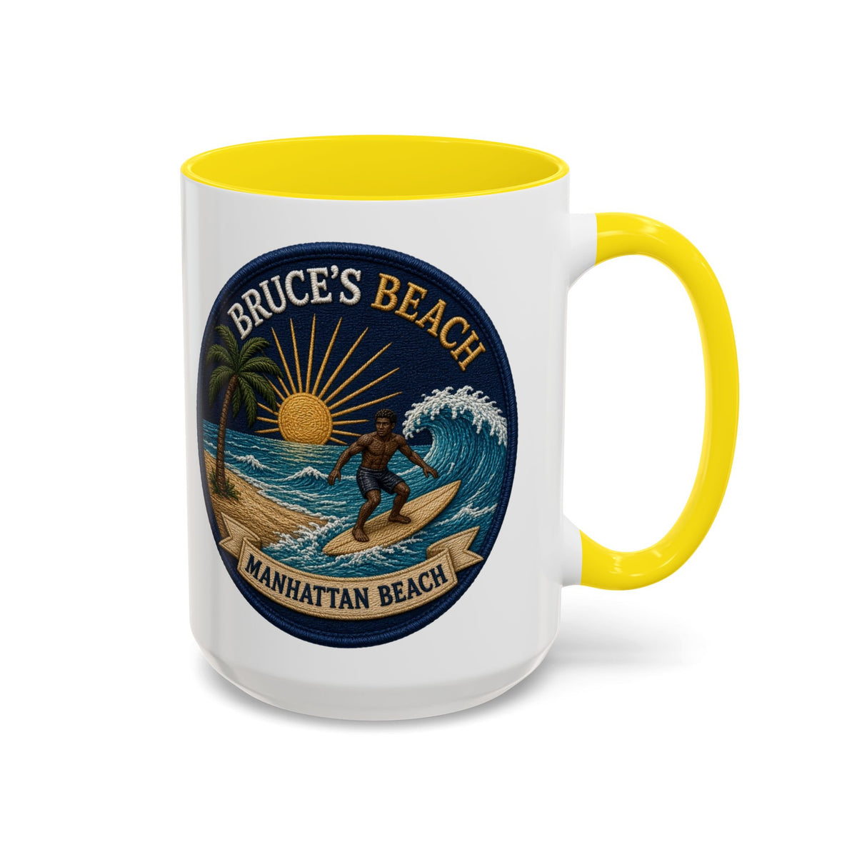 Bruce's Beach Manhattan Beach Surf Mug – Accent Coffee Cup (11/15oz)