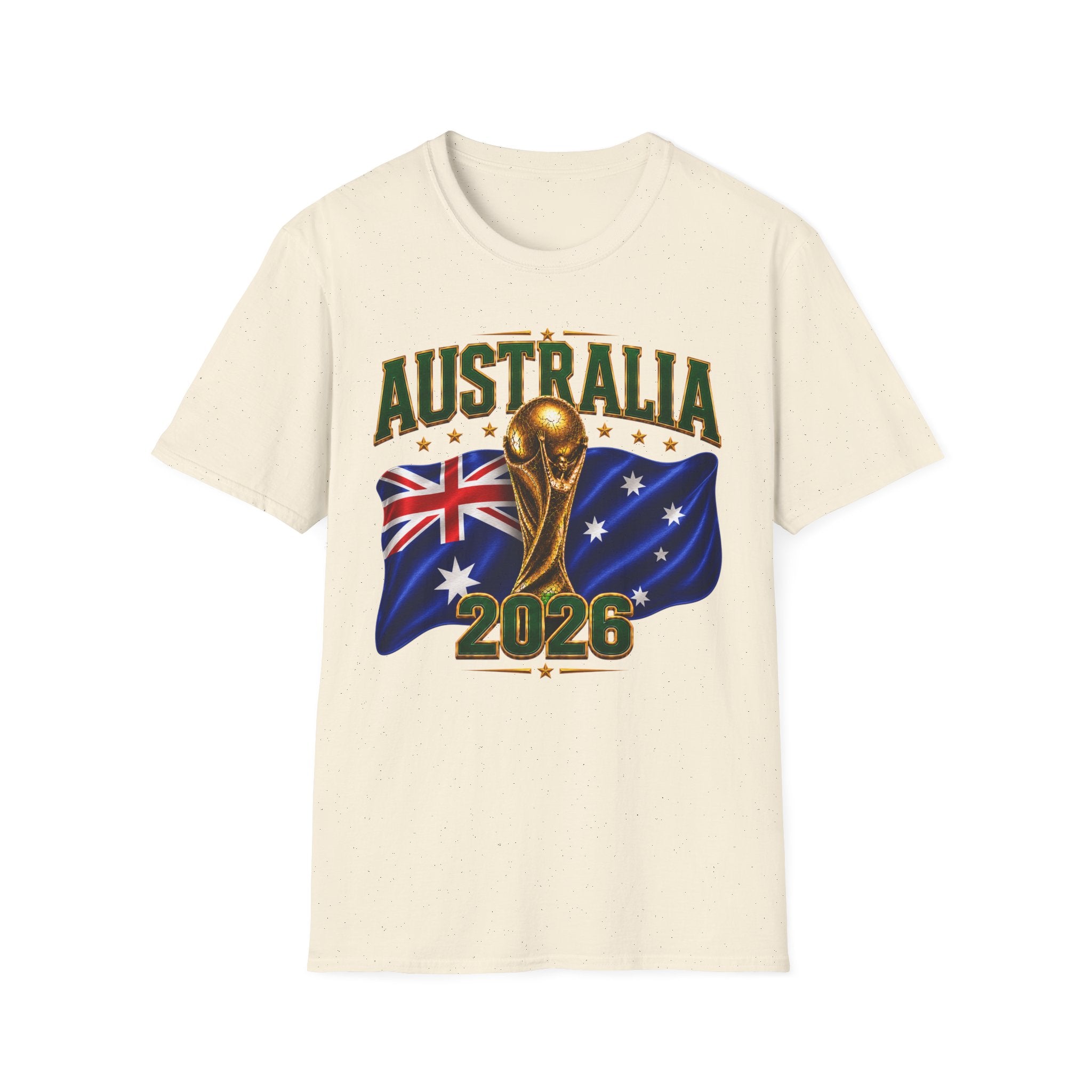 Australia 2026 Soccer World Cup T-Shirt — Aussie Flag & Trophy Design