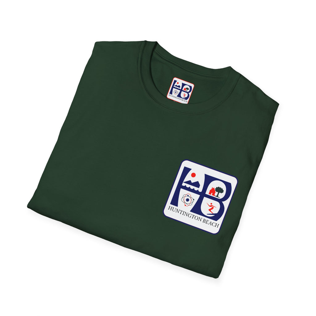 Huntington Beach Retro Logo T-Shirt — HB Surf & Sunset Tee (printed 3 side)