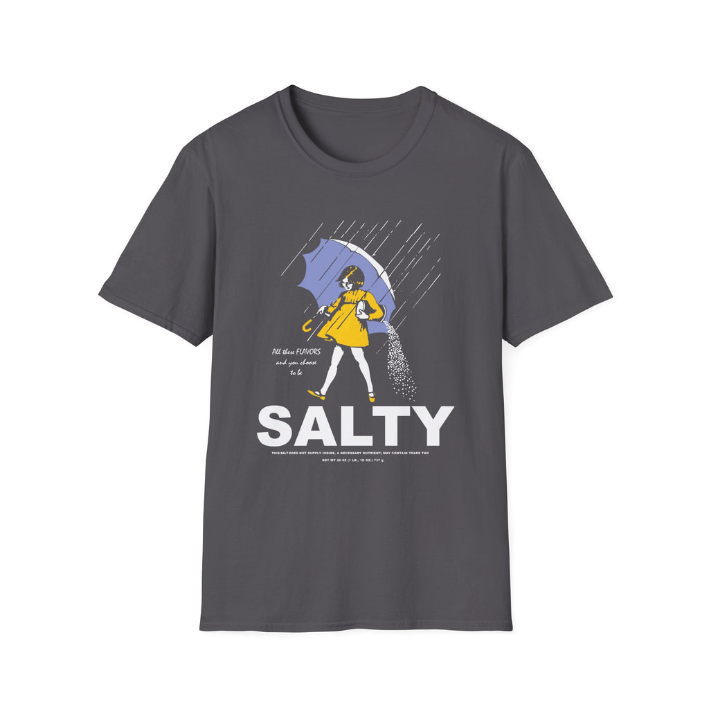 Salty Rainy Day Graphic T-Shirt — Girl with Umbrella Illustration