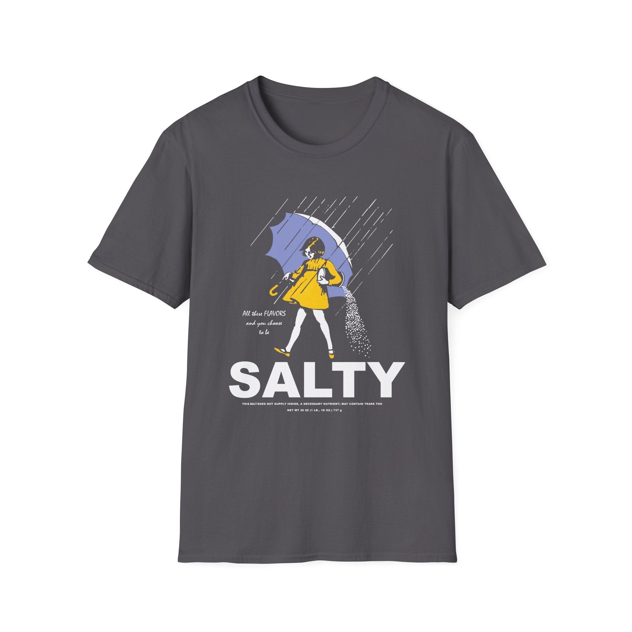 Salty Rainy Day Graphic T-Shirt — Girl with Umbrella Illustration