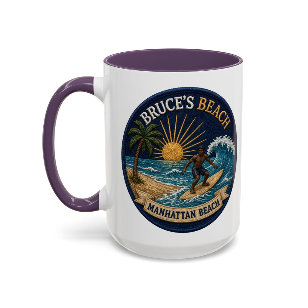 Bruce's Beach Manhattan Beach Surf Mug – Accent Coffee Cup (11/15oz)