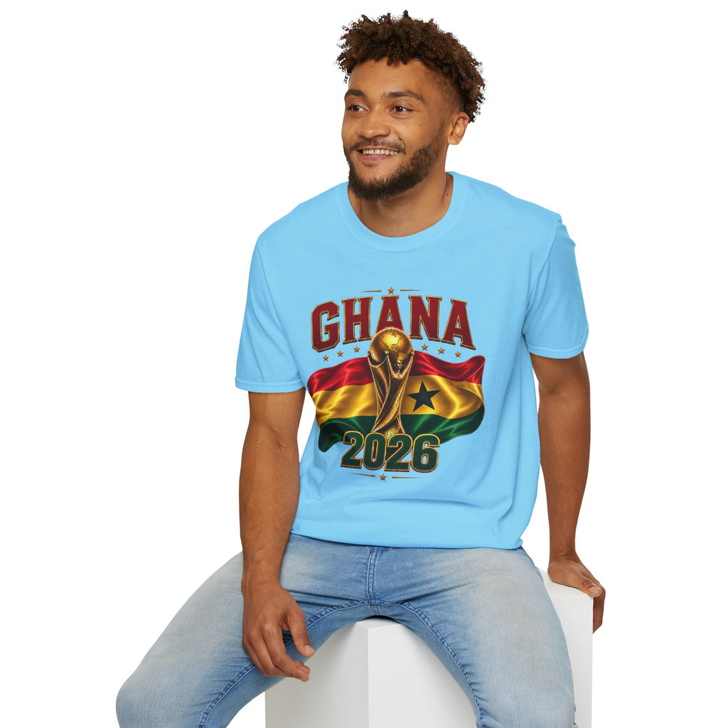 Ghana 2026 World Cup T-Shirt — Flag & Trophy Football Fan Tee