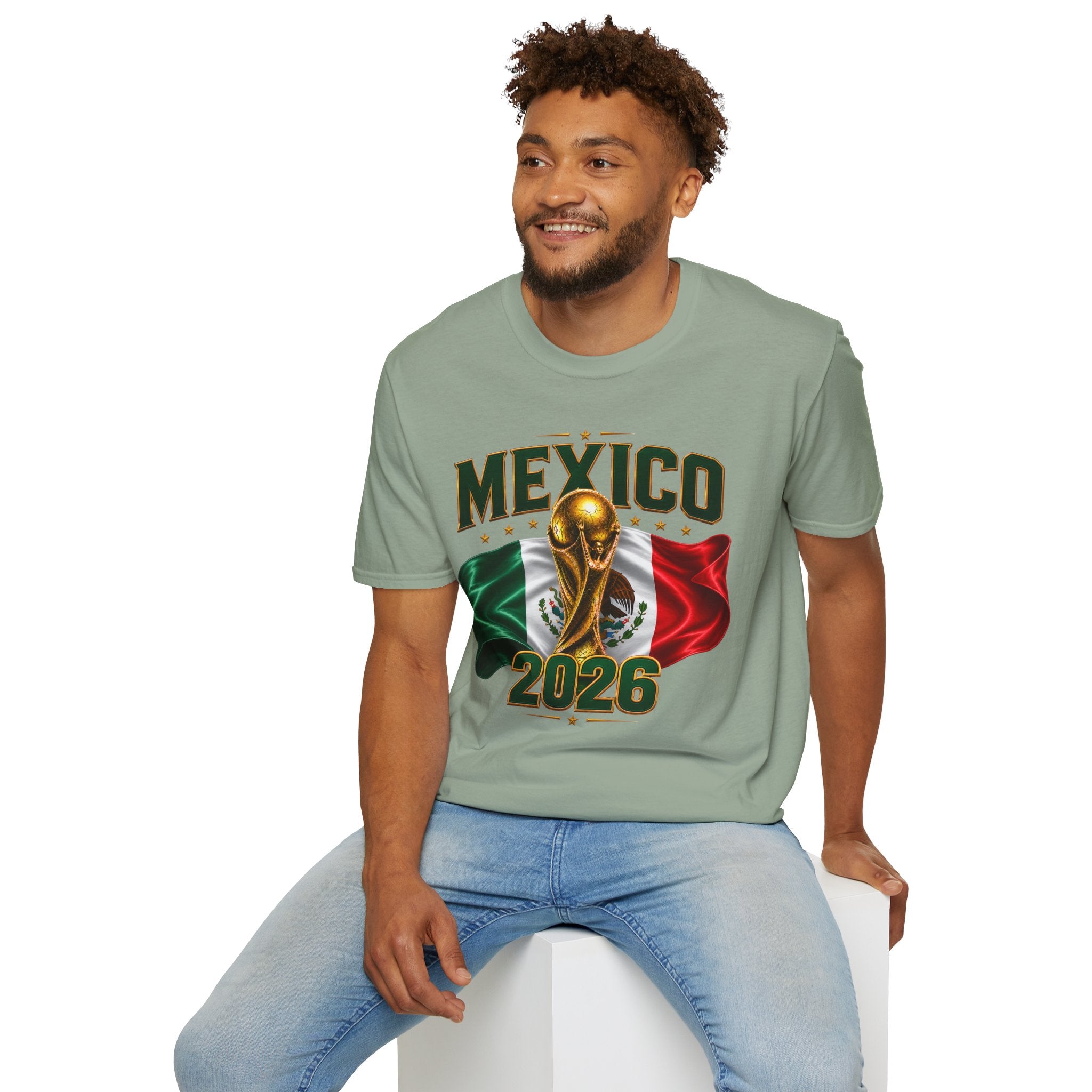 Mexico 2026 World Cup T-Shirt — Flag & Trophy Soccer Fan Tee