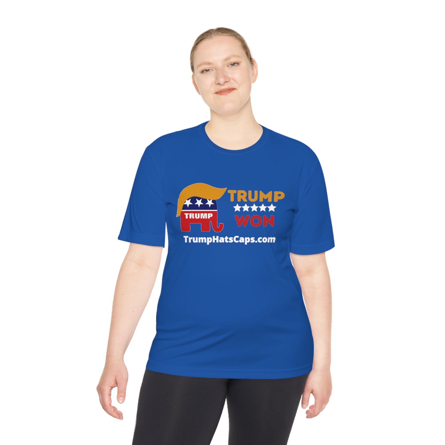 Trump Won TrumpHatsCaps.com Unisex Moisture Wicking Tee