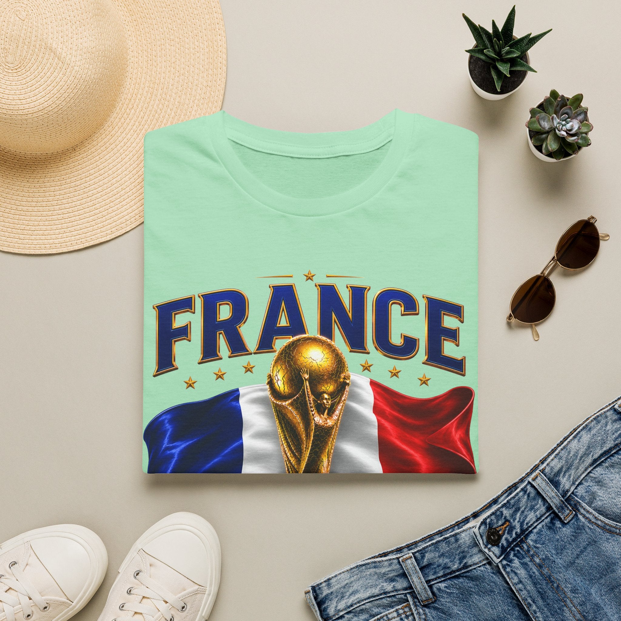 France World Cup 2026 T-Shirt — French Flag & Trophy Soccer Tee