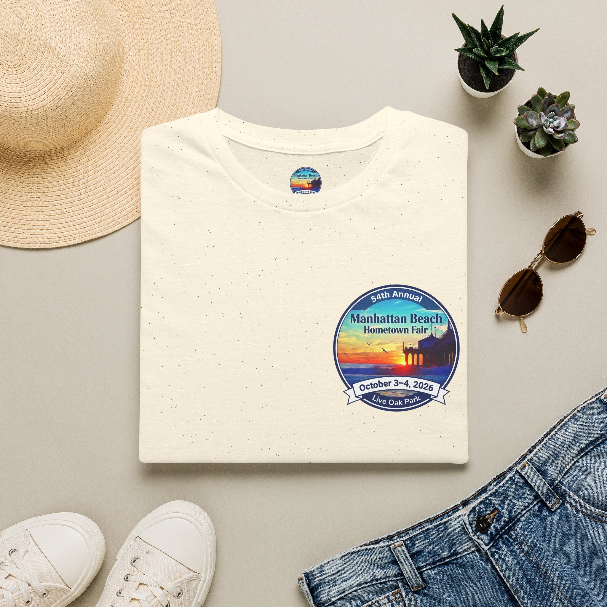 Manhattan Beach Hometown Fair T-Shirt — 54th Annual Sunset Surf Logo (Oct 3-4, 2026)