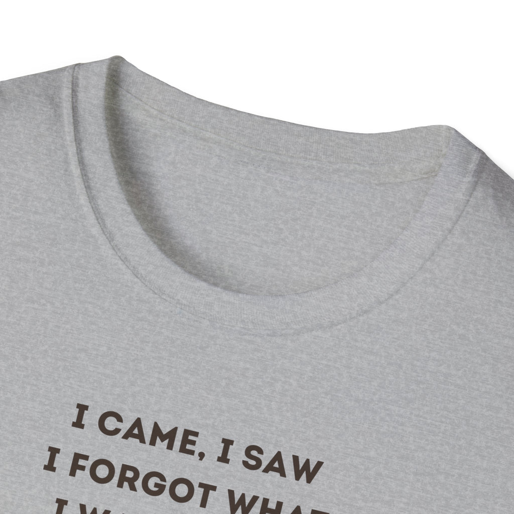 Funny Forgetful Grandpa Quote T-Shirt | Retro Grandpa I Got to Pee Illustration
