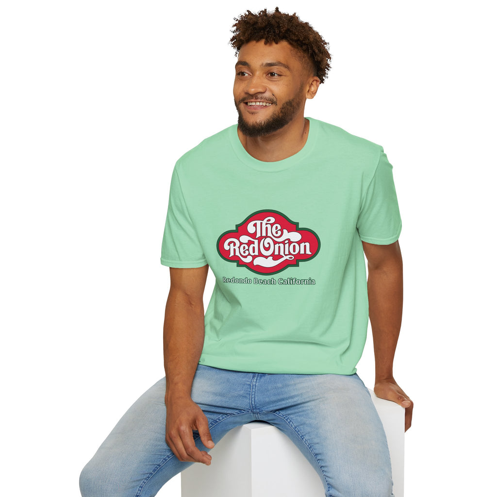 Red Onion Redondo Beach California  Restaurant  Retro Tee, Soft Cotton Shirt, Casual Vintage T-Shirt #OldSouthBay.com