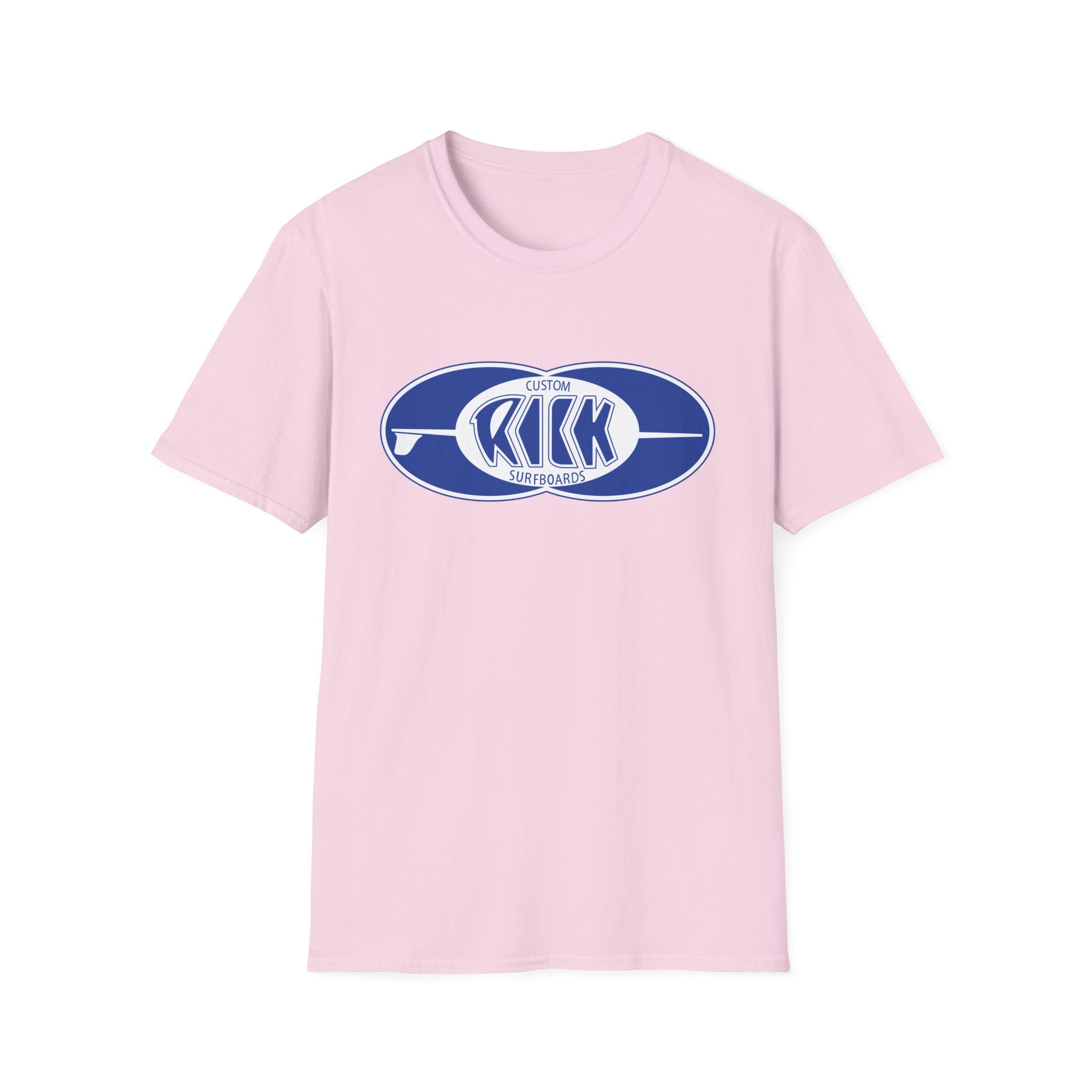 Rick Surfboards Unisex Softstyle T-Shirt Old School Hermosa Beach Print 1 Side