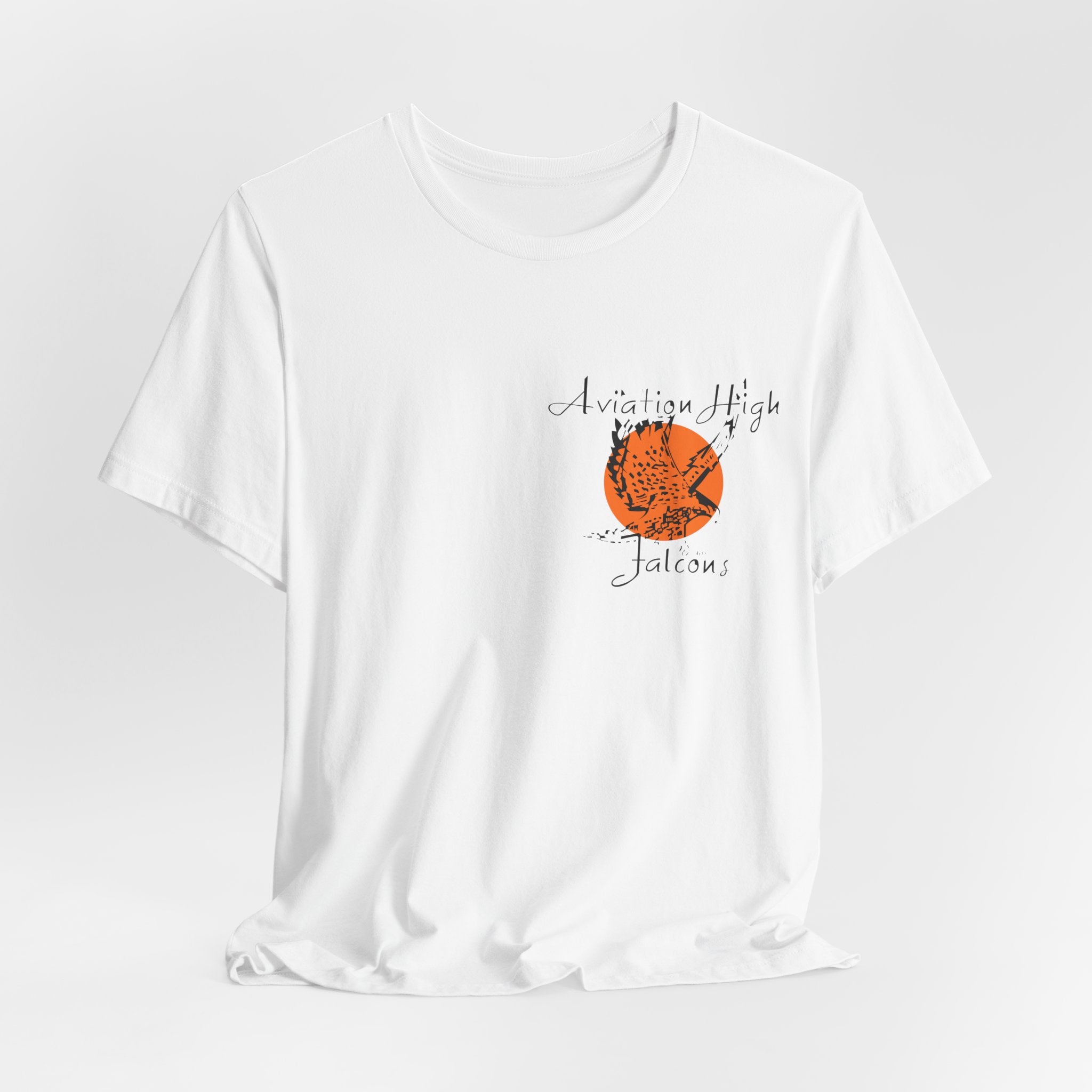 Aviation High School Signage Logo - Many Colors - Unisex Jersey Short Sleeve Tee