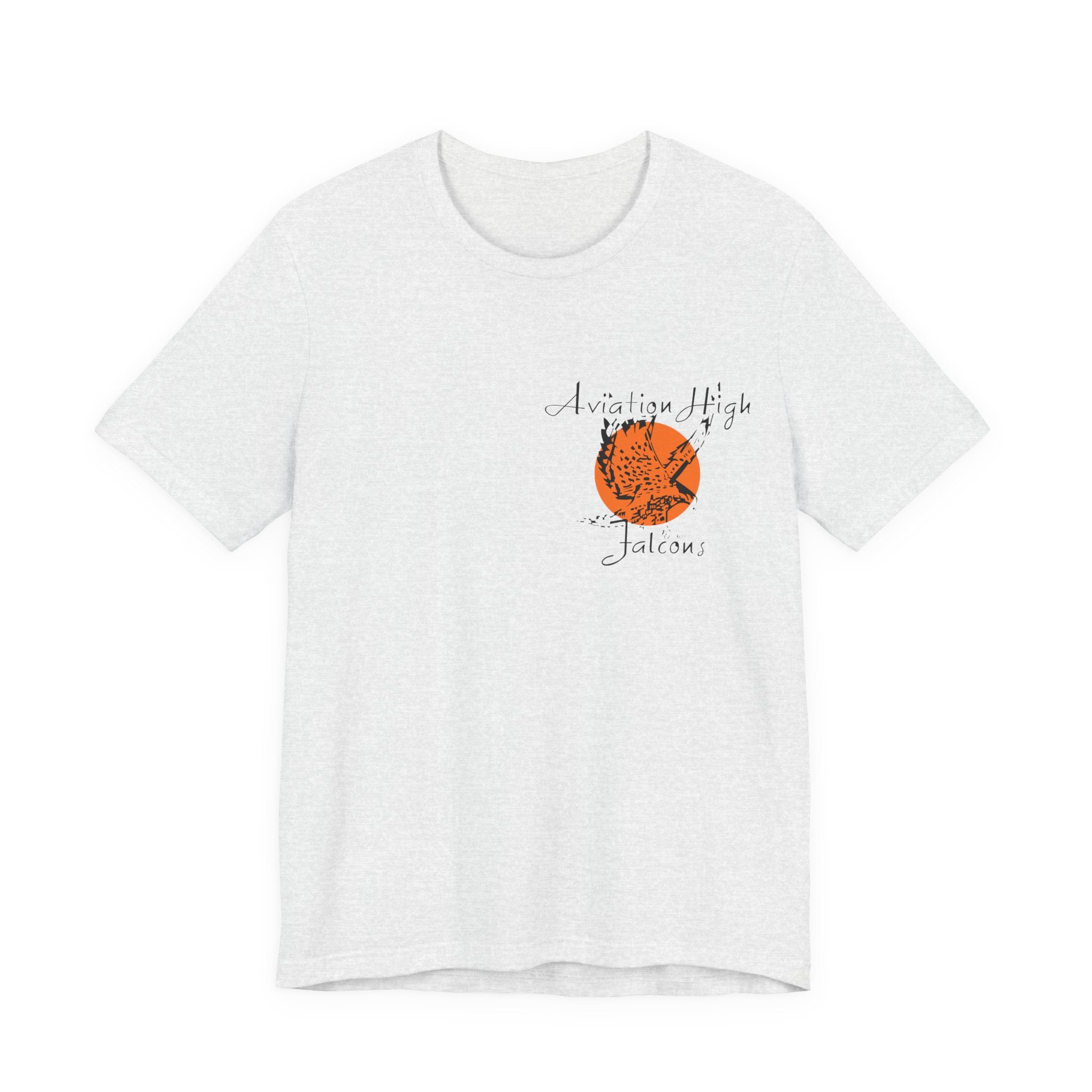 Aviation High School Signage Logo - Many Colors - Unisex Jersey Short Sleeve Tee