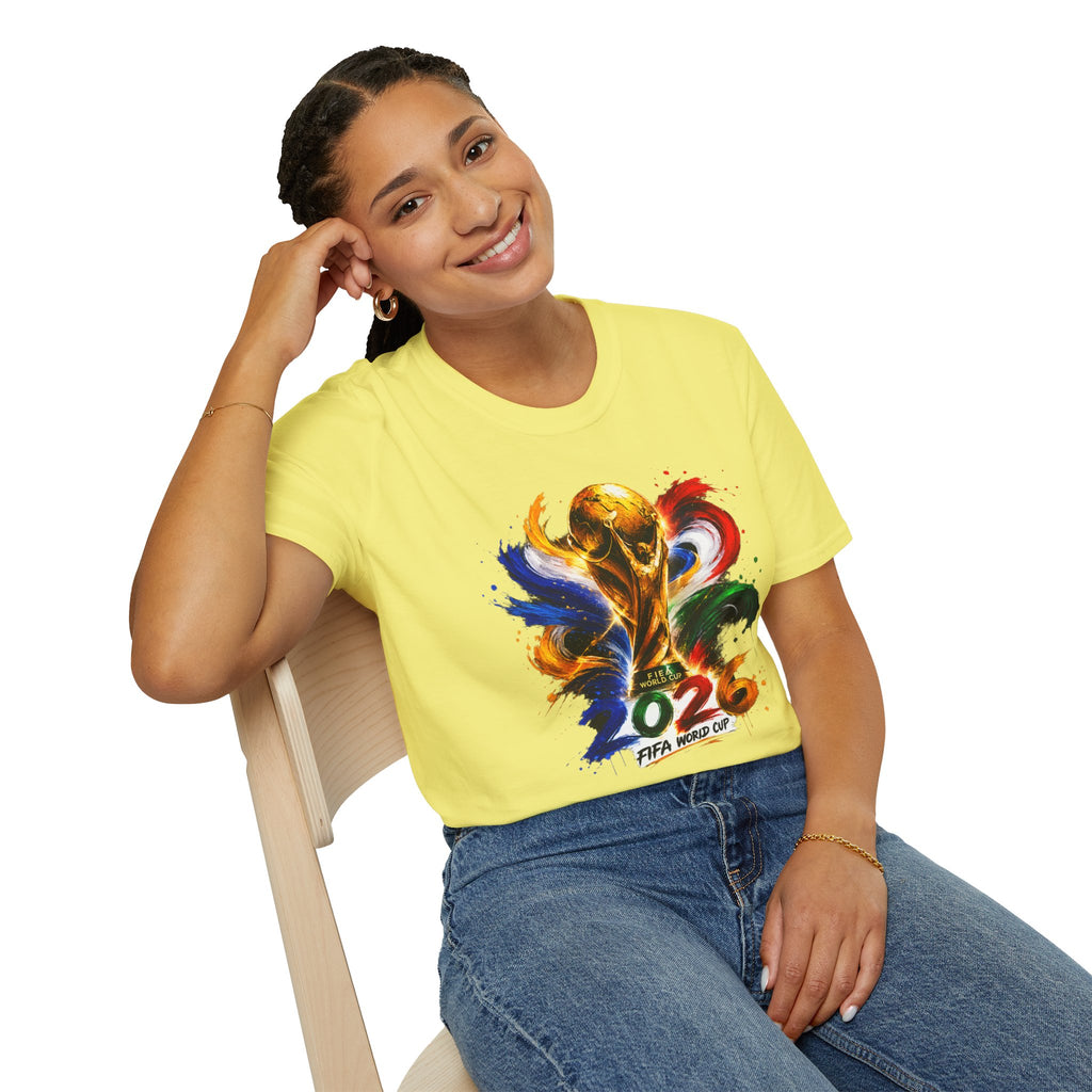World Cup 2026 T-Shirt — Colorful FIFA Trophy Graphic