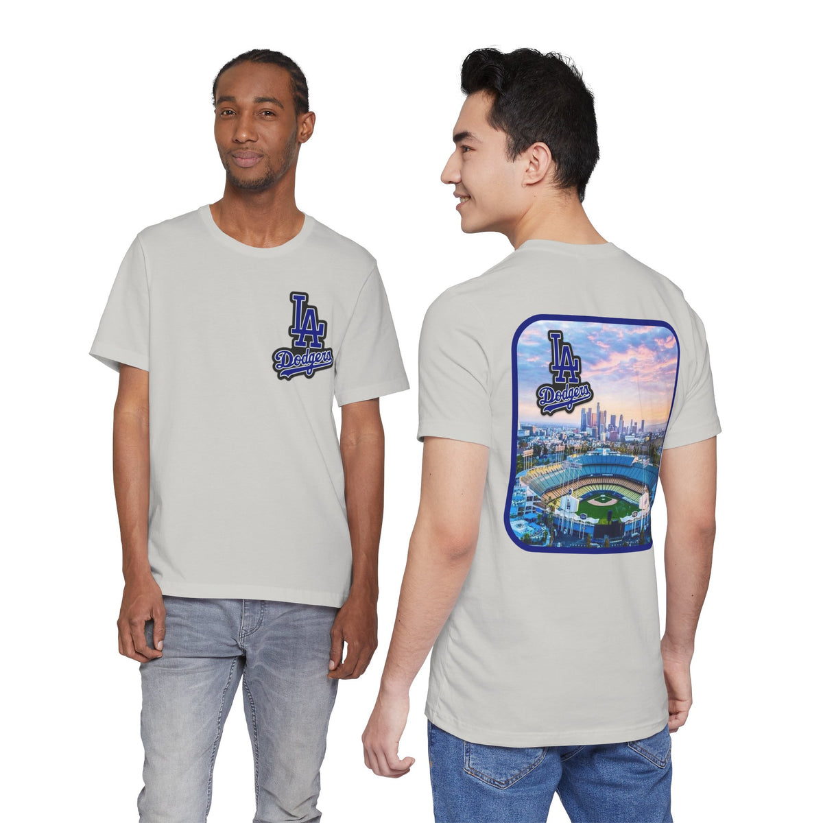 Los Angeles (Front and Back Printing) Mens Womans Jersey Short Sleeve Tee
