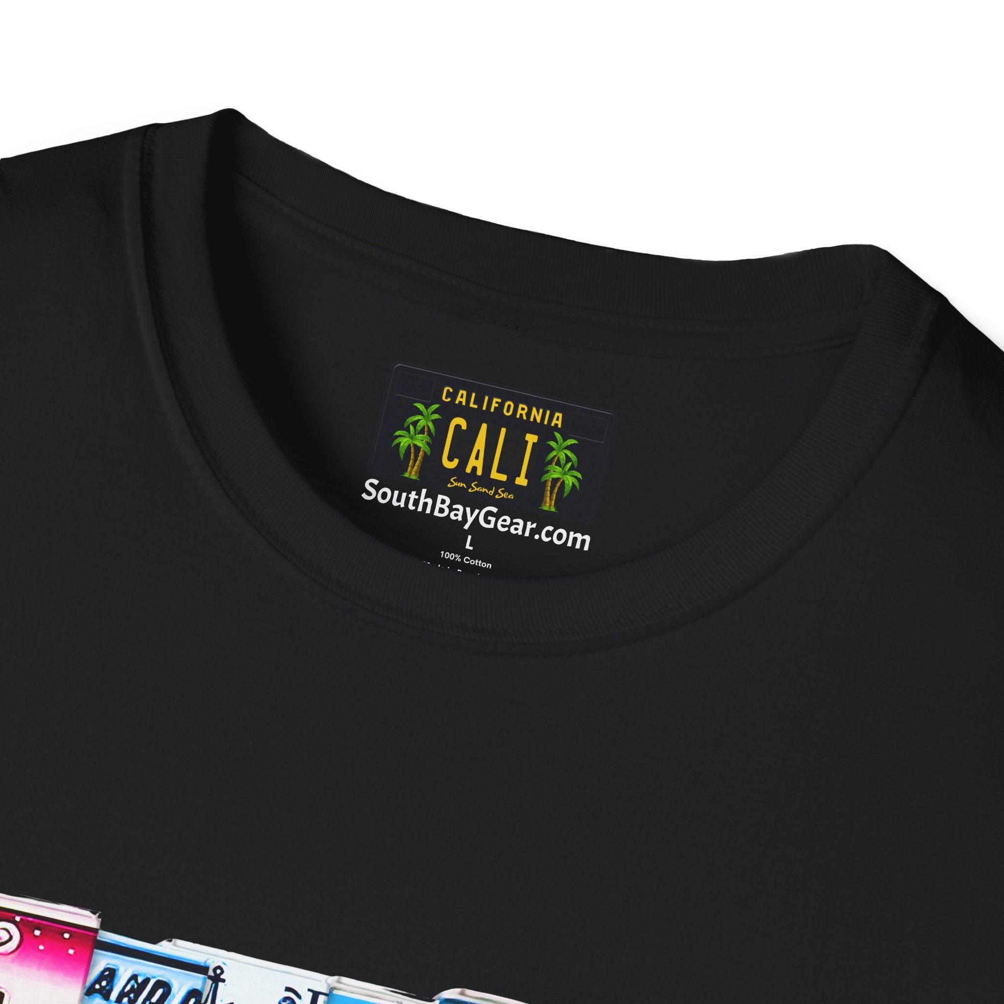 California License Plate Letters T-Shirt | Vintage Road Trip State Tee