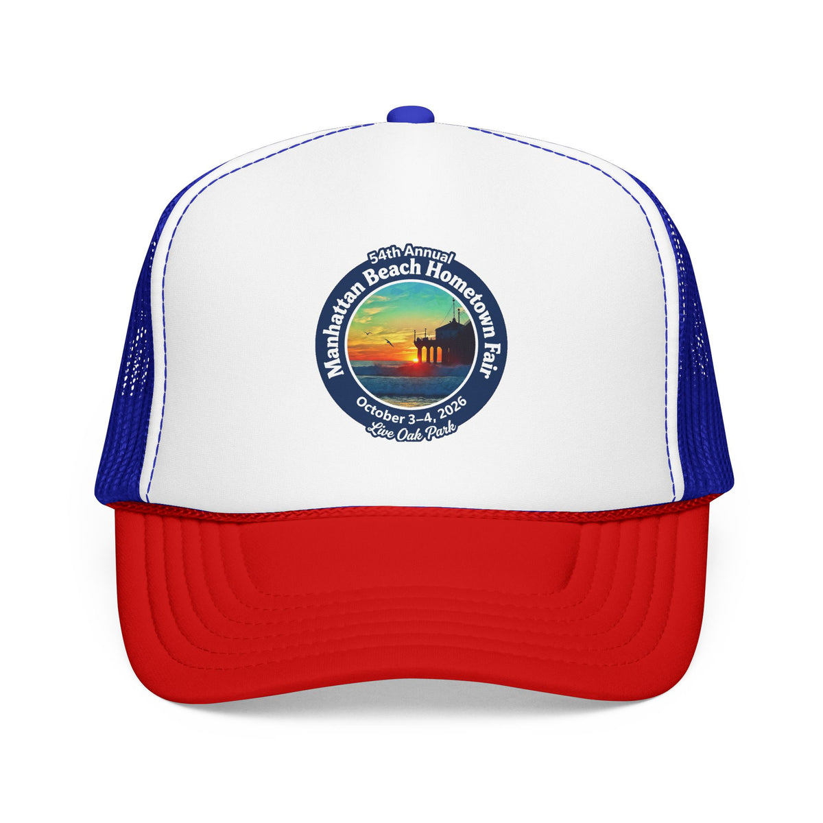 Trucker Hat — Manhattan Beach Hometown Fair Sunset Logo