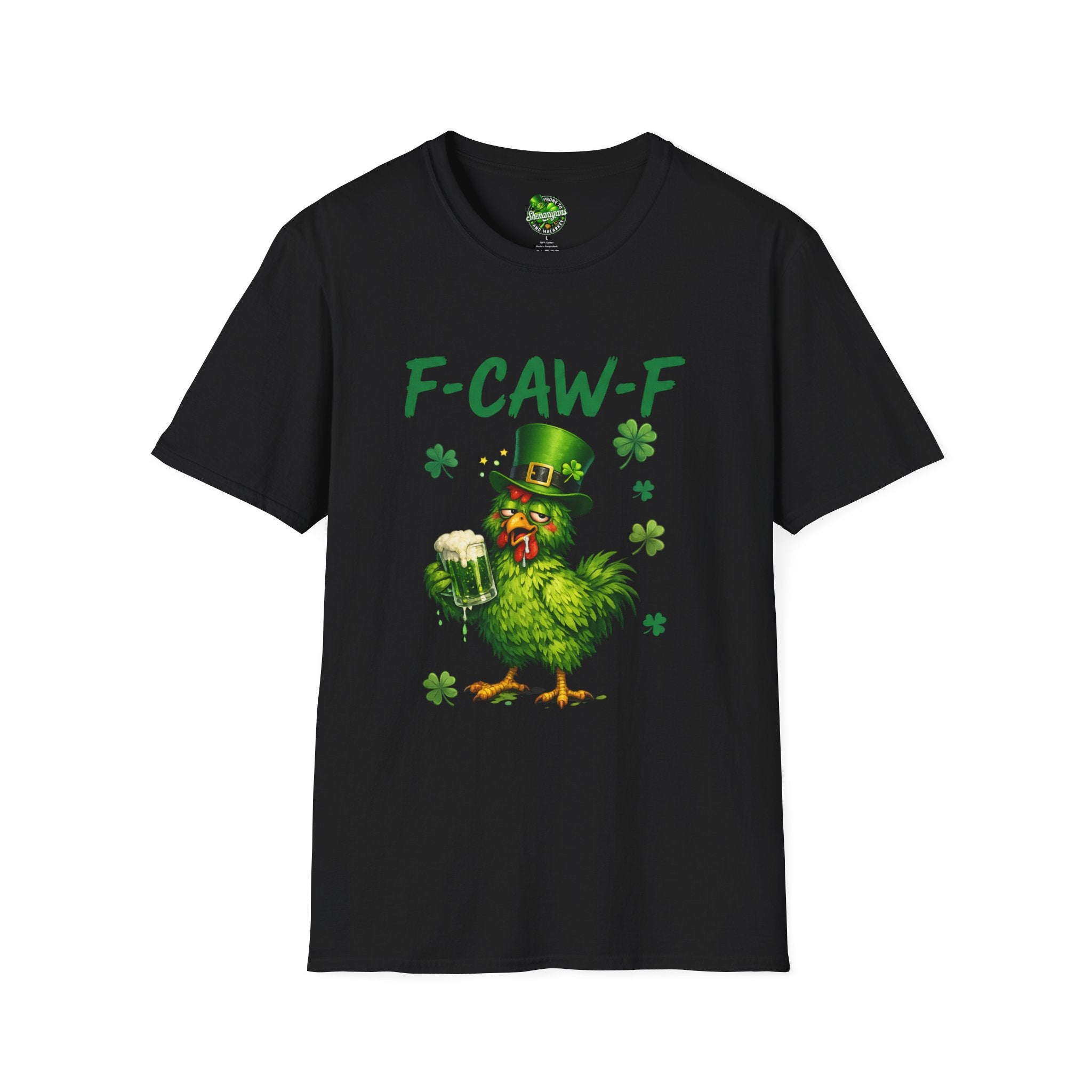 F-CAW-F Leprechaun Chicken T-Shirt | St. Patrick's Day Shamrock Tee