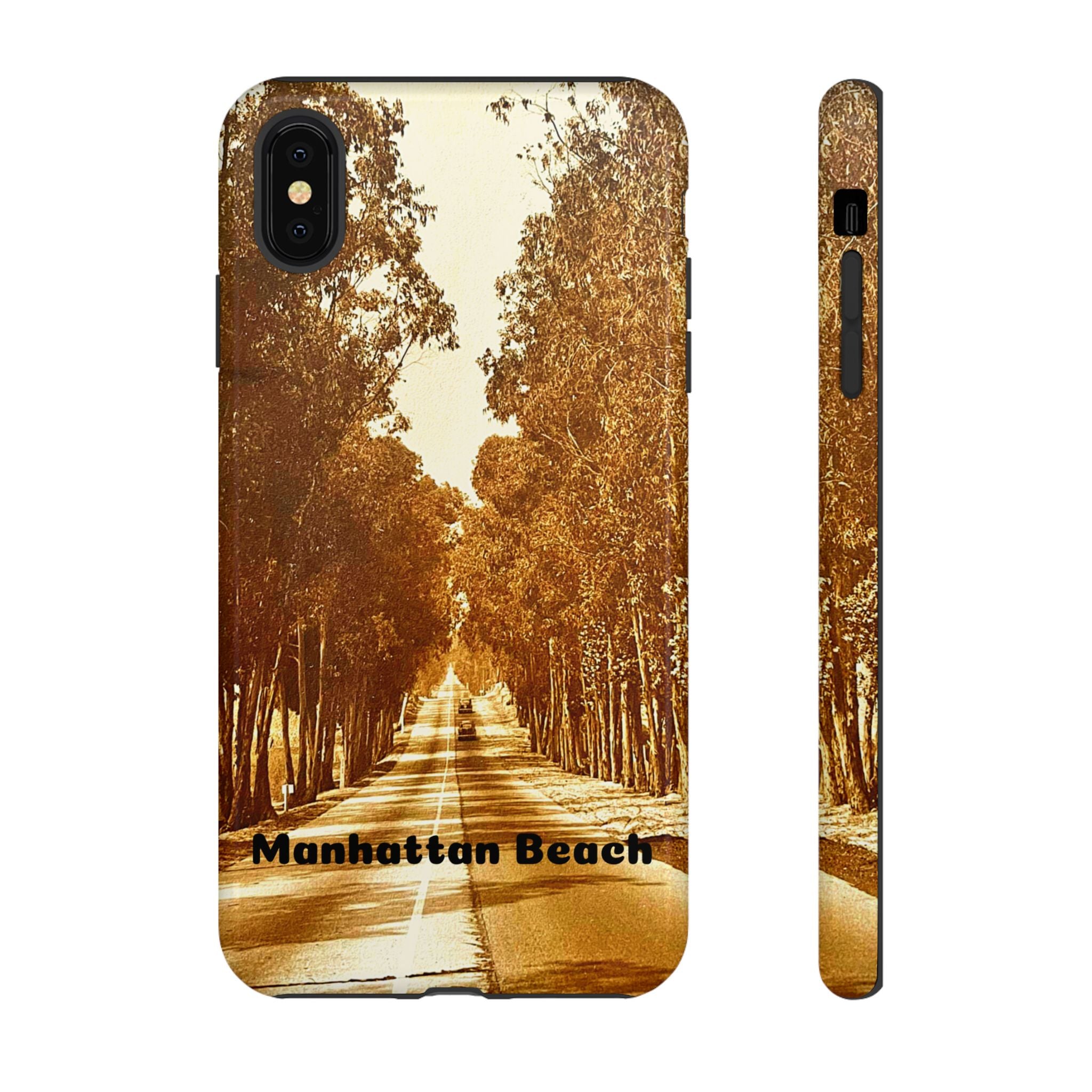 Phone Cases Manhattan Beach Rosecrans Ave Early 60's Tough Cases 90266 California, iPhone Samsung Google Pixel Protective Cover, Vintage
