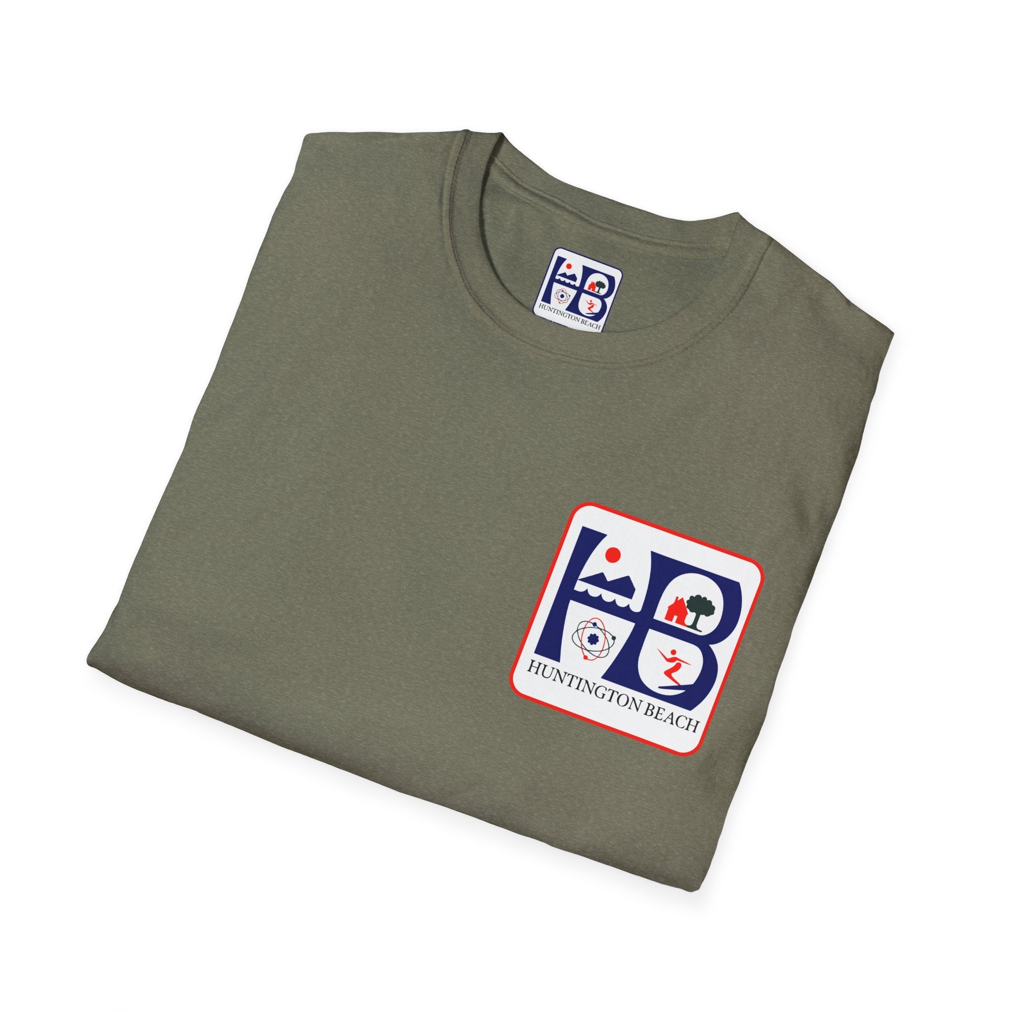 Huntington Beach Retro HB Logo T-Shirt  (printed 3 places)