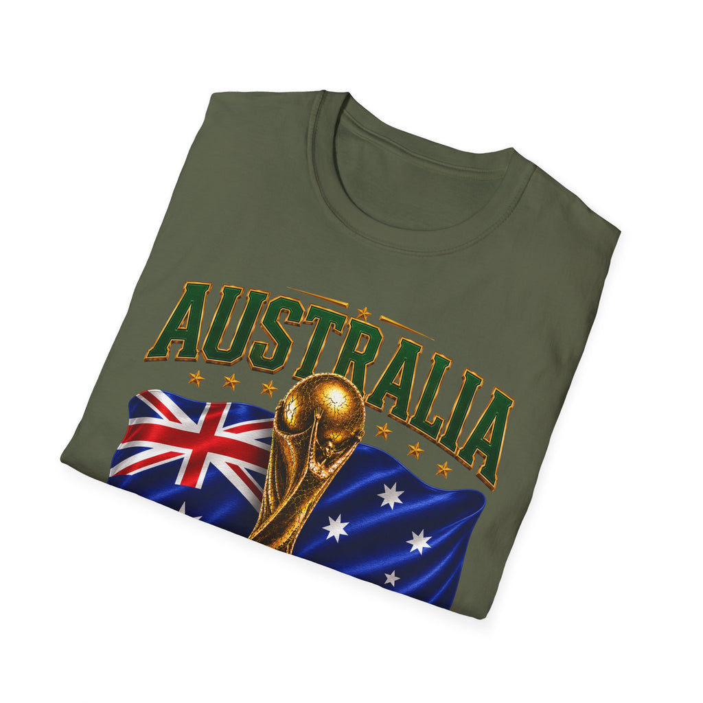 Australia 2026 Soccer World Cup T-Shirt — Aussie Flag & Trophy Design