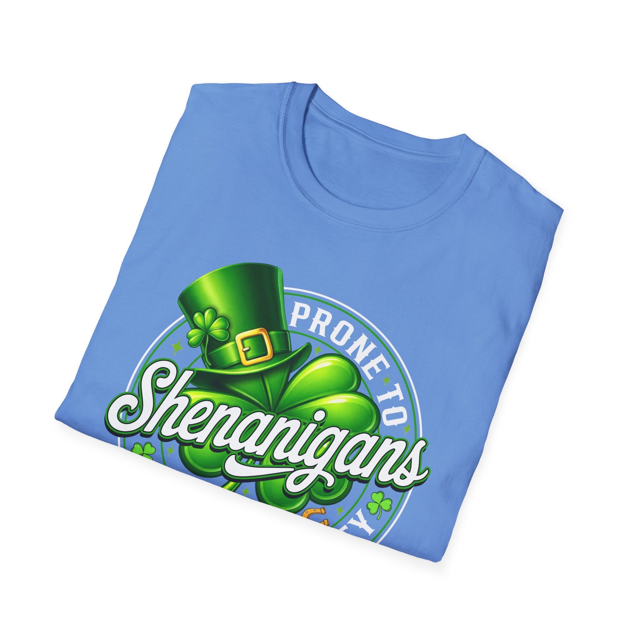 Prone to Shenanigans and Malarkey T-Shirt | St. Patrick's Day Leprechaun Hat Shamrock