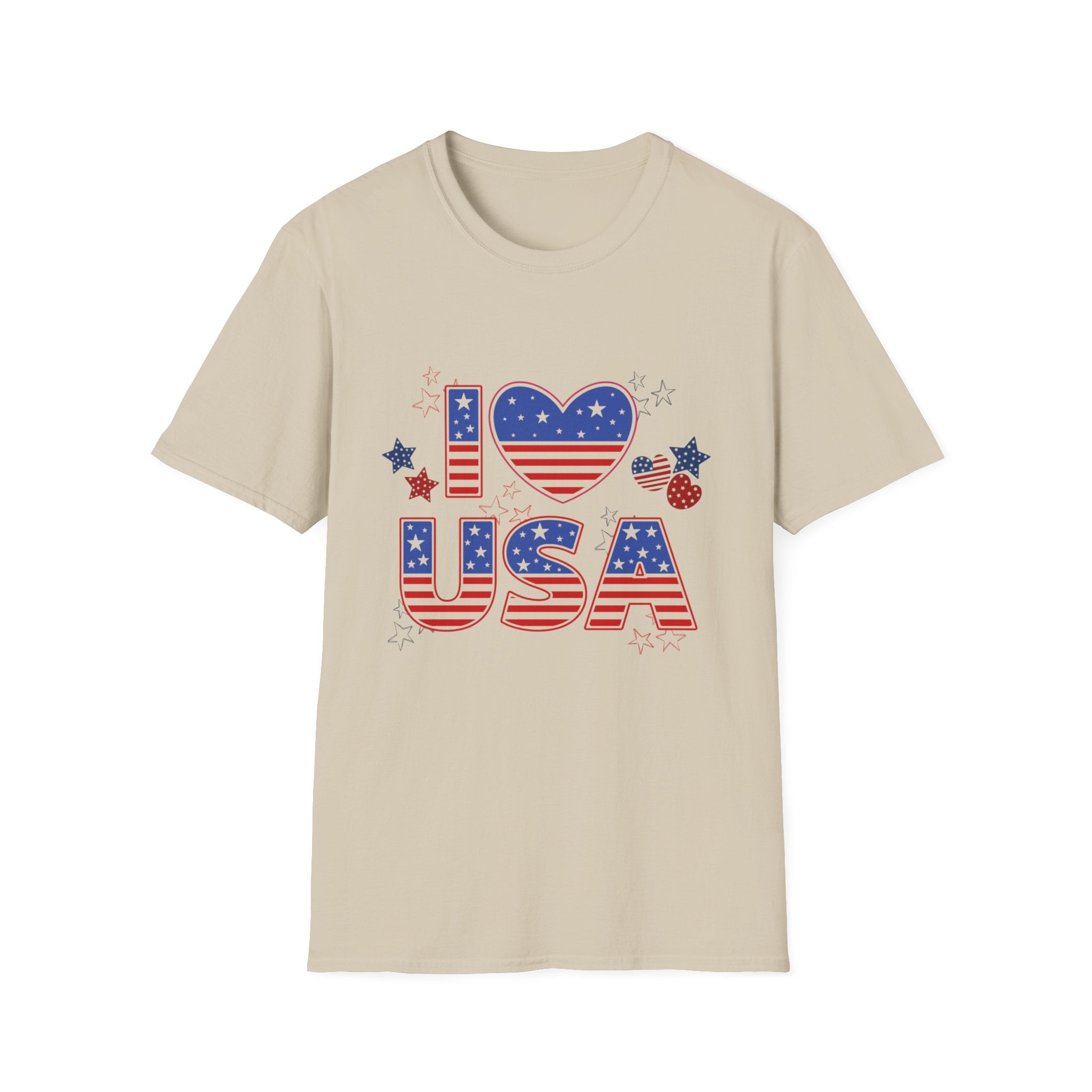 I Love the USA T-Shirt | American Flag Patriotic Fourth of July