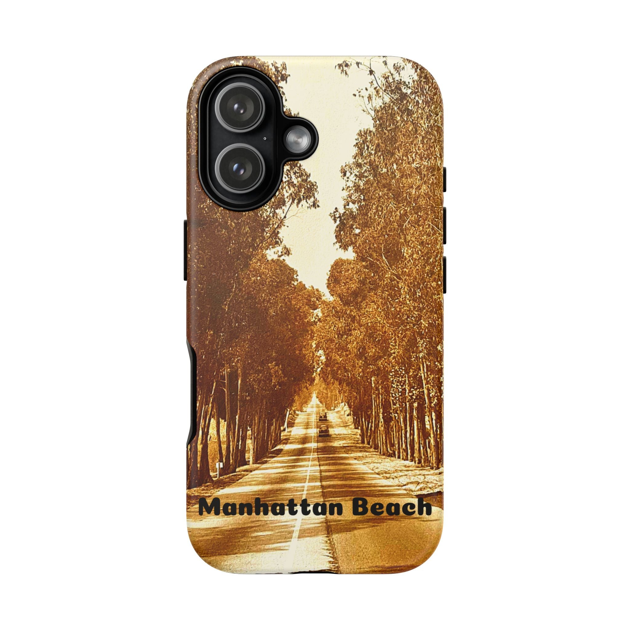 Phone Cases Manhattan Beach Rosecrans Ave Early 60's Tough Cases 90266 California, iPhone Samsung Google Pixel Protective Cover, Vintage