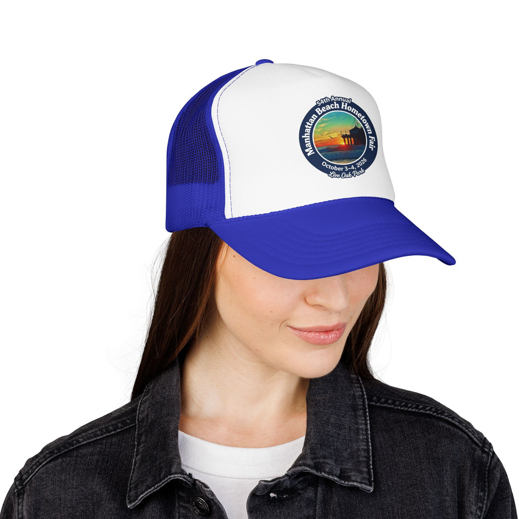 Trucker Hat — Manhattan Beach Hometown Fair Sunset Logo