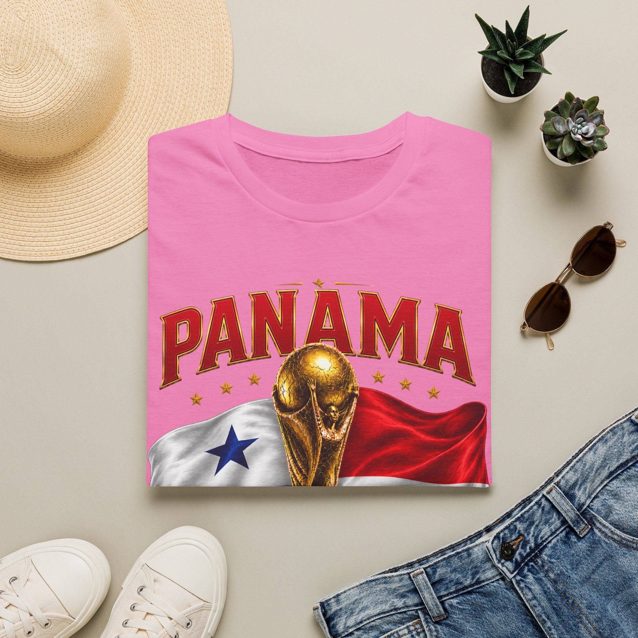 Panama 2026 World Cup T-Shirt — Panama Flag & Trophy Soccer Tee