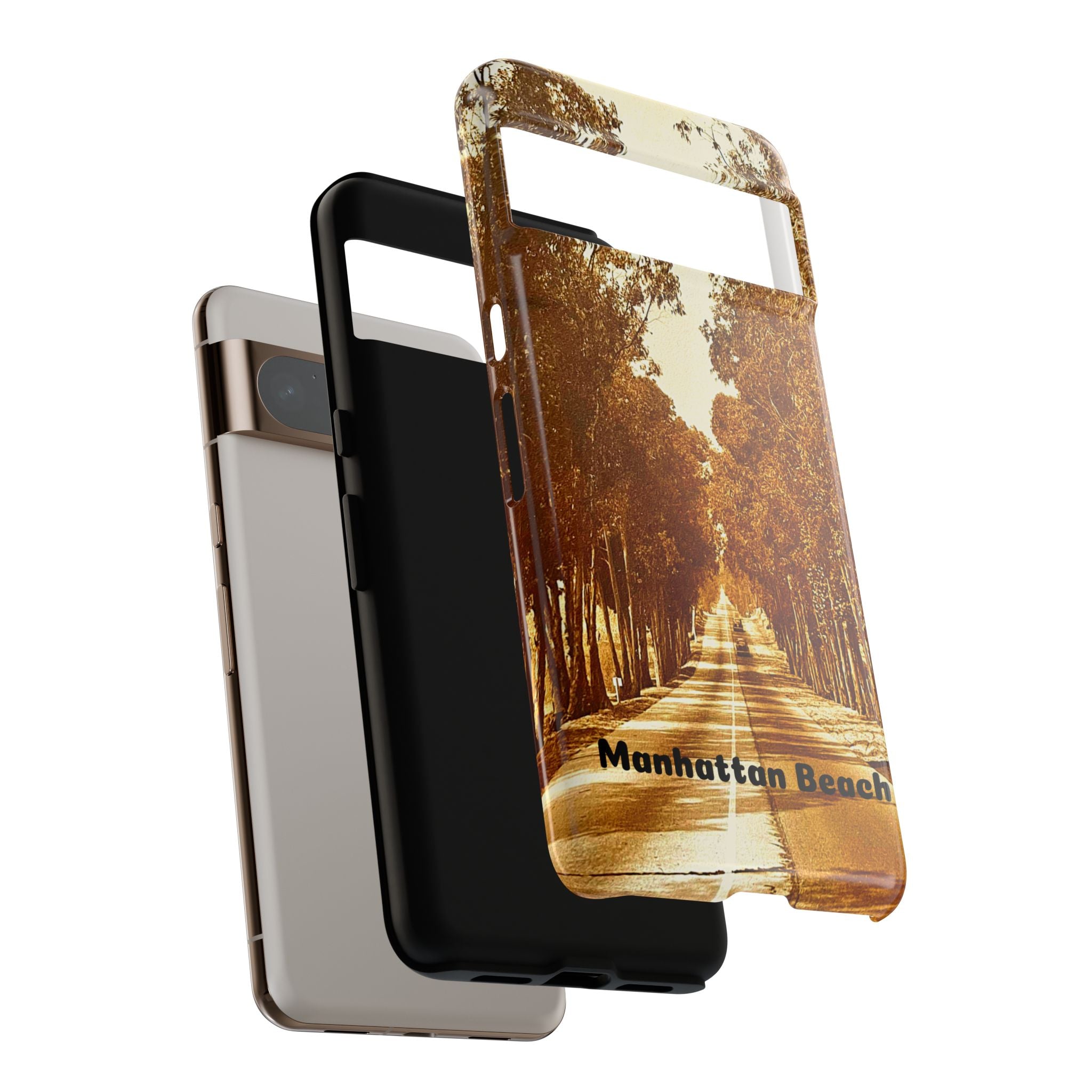 Phone Cases Manhattan Beach Rosecrans Ave Early 60's Tough Cases 90266 California, iPhone Samsung Google Pixel Protective Cover, Vintage