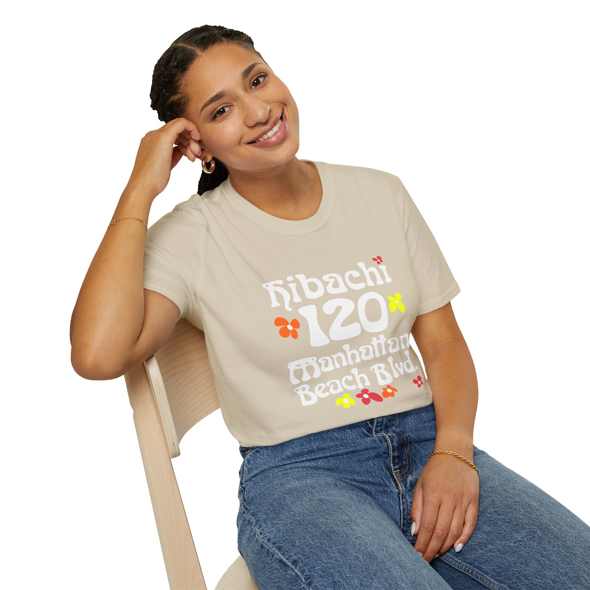 Hibachi 120 Manhattan Beach Blvd Restaurant #OldSchool T-Shirt — Retro Floral Surf Tee "Gone But Not Forgotten"