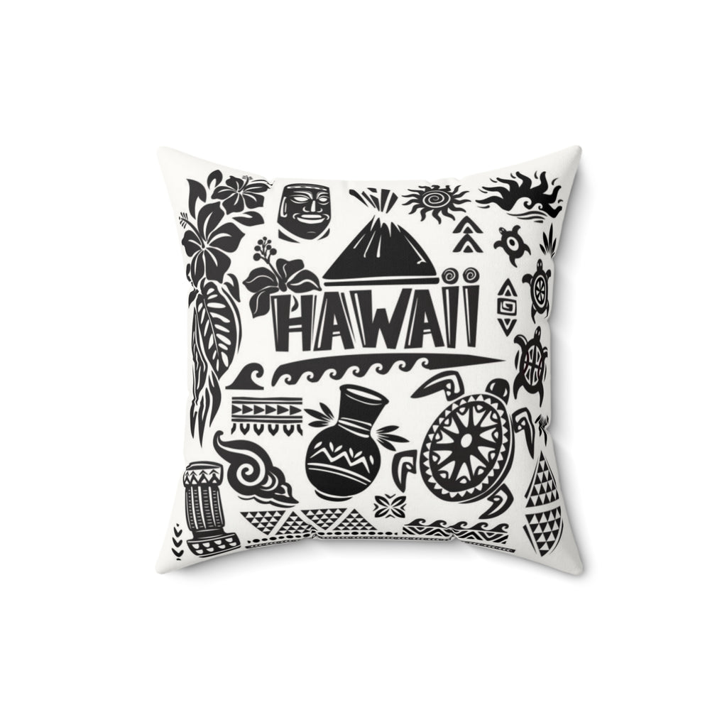 Hawaii Fun Pillow - Faux Suede Square Pillow