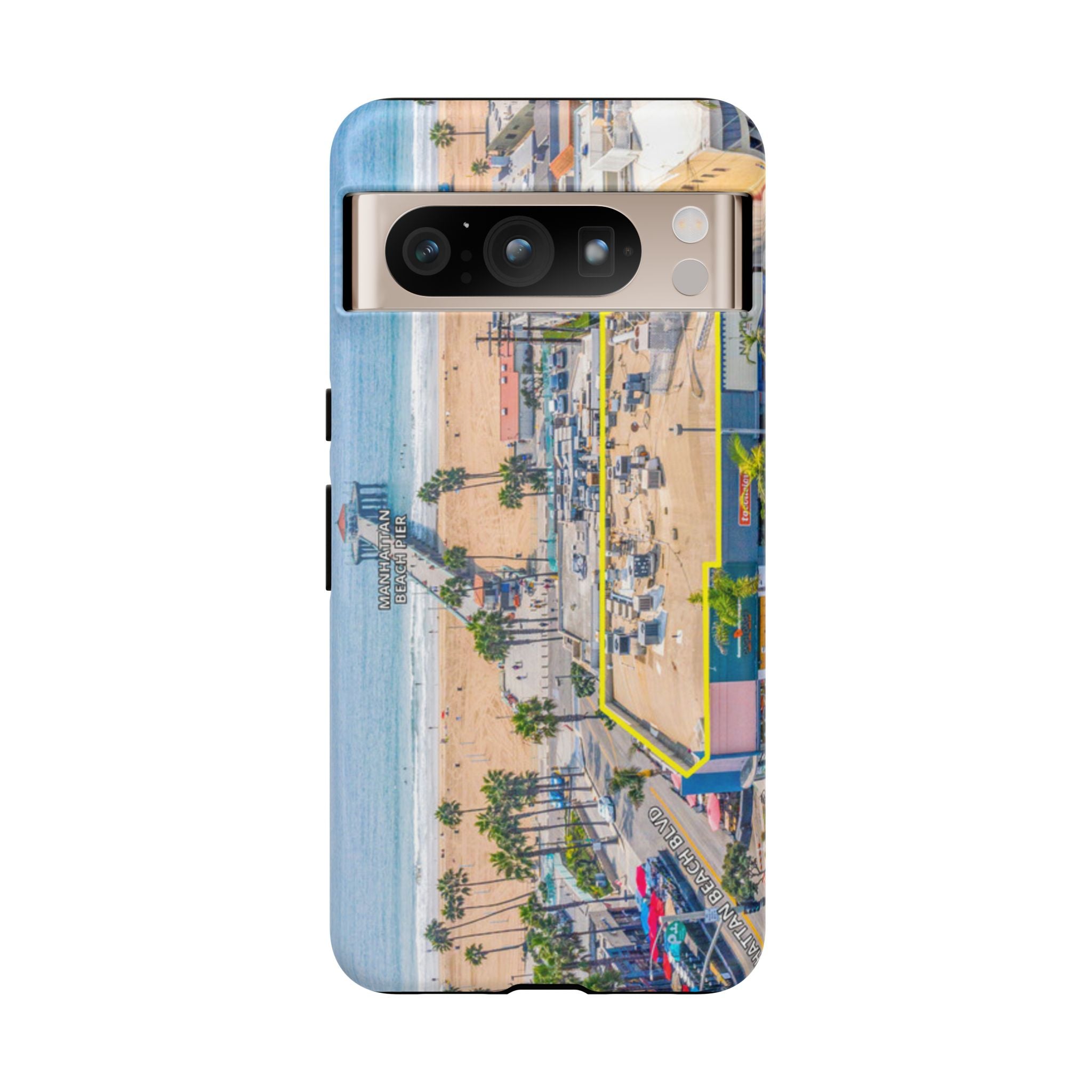 Phone Cases, Manhattan Beach California iPhone Samsung Google Tough Cases, Beach Lovers Gifts, Coastal Accessories, Ocean Phone Covers,
