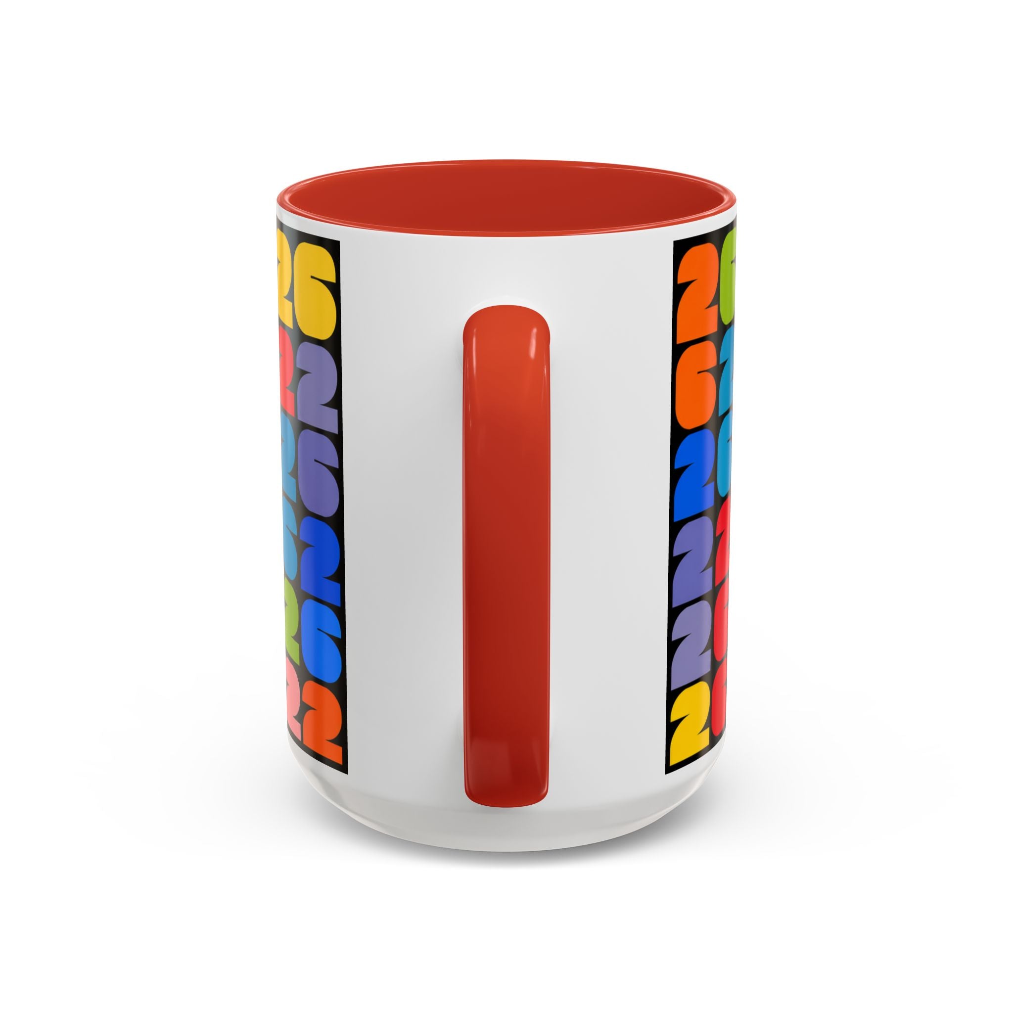 2026 World Cup Accent Coffee Mug – Colorful FIFA Trophy Design (11/15oz)