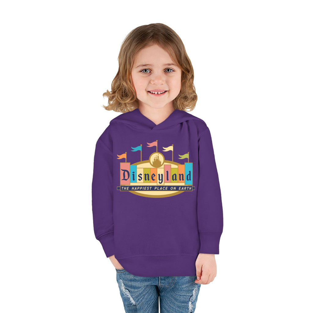 Disneyland way Back Machine Retro Logo Toddler Hoodie | Kids Pullover