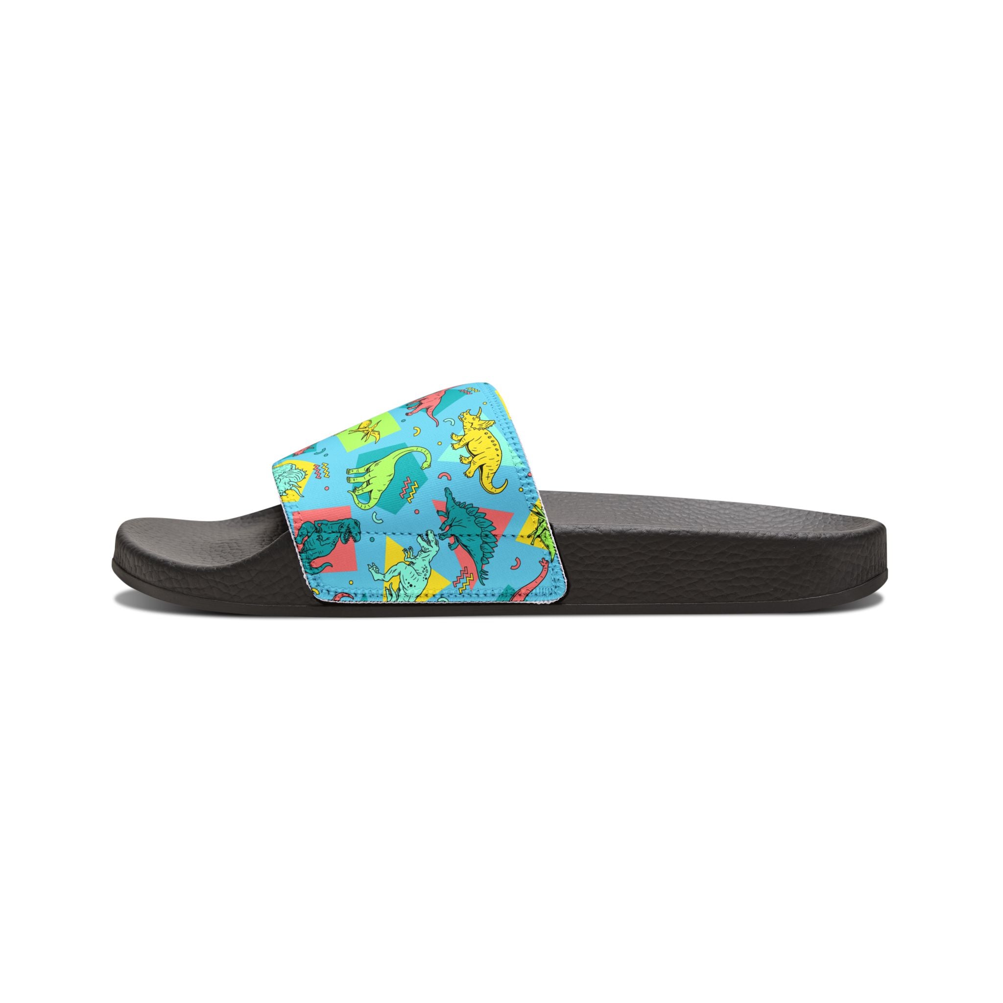 Colorful Cartoon Dinosaurs  Pattern Sandals | Youth Slide Sandals
