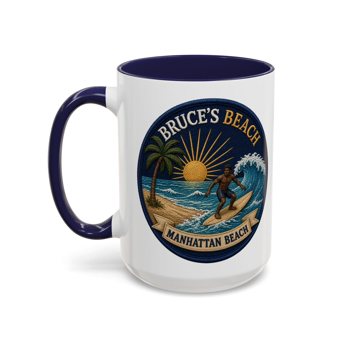 Bruce's Beach Manhattan Beach Surf Mug – Accent Coffee Cup (11/15oz)