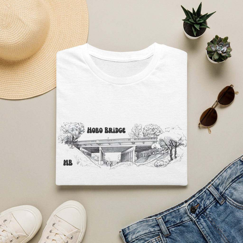 Hobo Bridge Manhattan Beach California Sketch T-Shirt | Hand-Drawn Bridge Illustration IYKYK